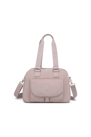 Smart Bags Orta Boy Çok Cepli Su Geçirmez Hafif Krınkıl Kumaş Kadın Omuz Çantası Kum