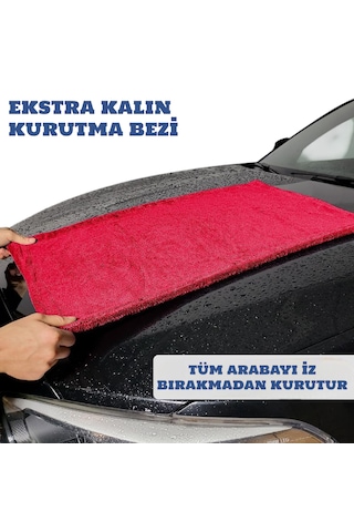 Tomahawk Mikrofiber Araba Temizleme Havlusu Çift Taraflı 1200 Gsm Premium Araç Bakım Ultra Emici 50x80