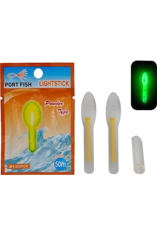 Portfish Ligt Stick Fosfor Topuz Kafa Işıldak Çiftli ( 4.5x3.7 mm
