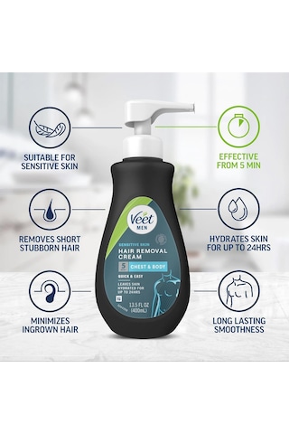 Veet Men Hassas Ciltler İçin Tüy Dökücü Krem 400ml