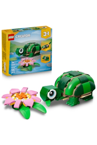 LEGO® Creator 3’ü 1 Arada Kaplumbağa ile Nilüfer Çiçeği 31377-7 Yaş ve Üzeri Çocuklar için Yaratıcı Oyuncak Yapım Seti (124 Parça)