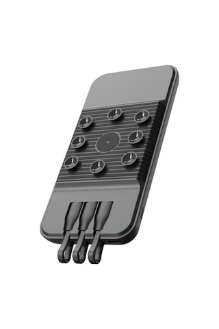 Snapmax Snp-3007 10.000 Mah Siyah Vantuzlu Kablosuz Ve 3in1 Kablolu Powerbank