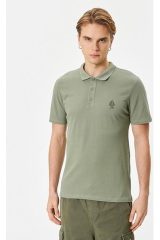 Koton Tshırt Ss Polo-haki Haki