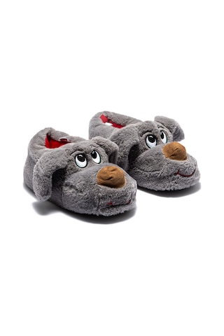 Karamel Kadın, Garson Boy Hayvanlı Panduf Gri 36/41 Gri