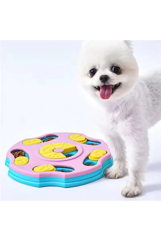 Tineke Orbit Köpek Oyuncağı Mama Bulmaca Yavaş Besleyici Köpek Gıda Dağıtıcı Yavaş Yeme Pembe