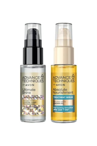 Avon Argan Yağı İçeren Besleyici Saç Serumu 30 ML + Parlaklık Veren Saç Serumu 30 ML