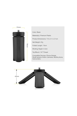 Tüm Cep Telefonları İçin Mini Tripod, Telefon Tutucu Ve Kumanda Iphone Samsung Huawei Honor Vb.