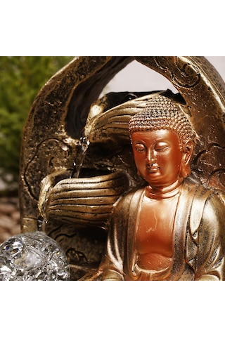 Zen Lord Buddha Temalı Bakır Şu Şelalesi