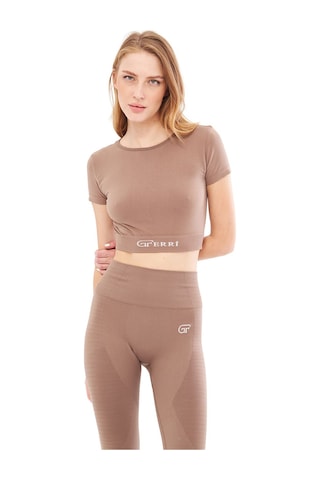 Giorgina Ferri Yumuşak Dokulu, Esnek Yoga, Koşu, Spor Ve Günlük Crop Top Mila