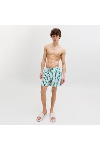 Jack&jones Jack Jones Şort Mayo Maui Vibes Novelty Aop Yeşil