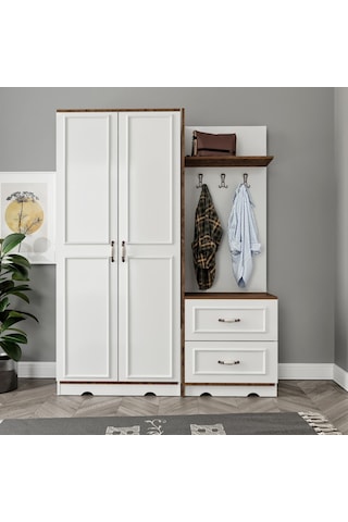 Kznhome Kartopu Modüler Country Portmanto - Tamamı 1. Kalite Mdf