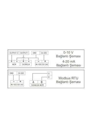Ems St-401 ,24vdc 0..10v Ekranlı Isı-nem Sensör