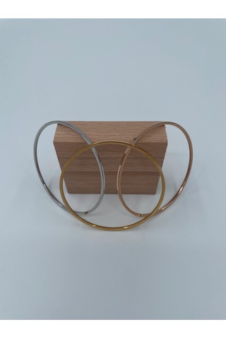 Xbaby Silver,gold,rose Gold Renkli 3 Lü Yassı Ajda Bileklik