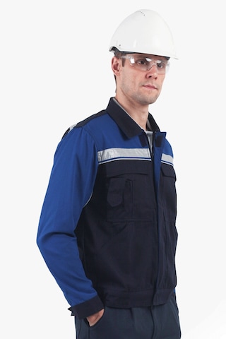 3 Cm Reflektörlü Çok Cepli Mont Lacivert - Saks Mavi