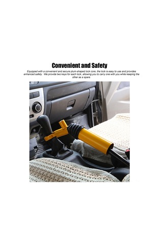 Padalink "evrensel Araç Güvenlik Kilidi - Ayarlanabilir El Freni Ve Vites Kilit Sistemi, 2 Anahtarlı"