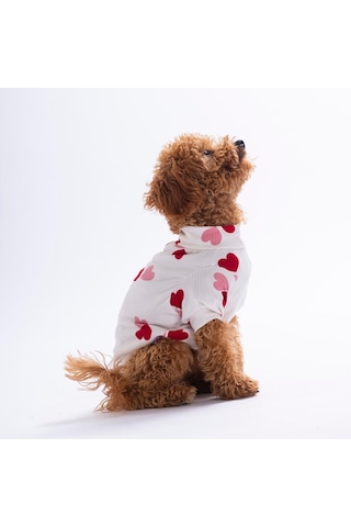 Love Paws Kalp Desenli Kedi Köpek Sweati - Kedi Köpek Kıyafeti-kedi Köpek Sweati