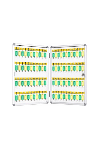 96'lı İthal Alüminyum Anahtar Dolabı 40x63x5,5 Cm Gri