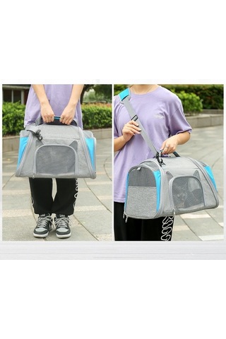 Lıcorıce Büyük Kapasiteli Nefes Alabilen Evcil Hayvan Gezi Çantası