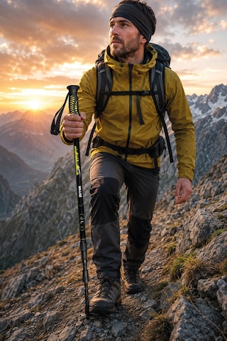 Walke Ayarlanabilir Teleskopik Trekking Batonu 135 Cm Alüminyum Dağ Yürüyüşü Ve Hiking Bastonu Siyah