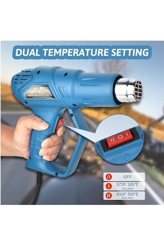 Tograt TGR-101 Profesyonel 2000 W Sıcak Hava Tabancası ( 2 Kademeli ) Yx6