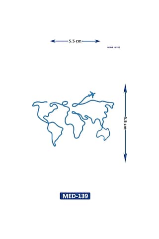 Dünya 5 Cm Minimal Geçici Dövme Yarı Kalıcı Geçici Dövme