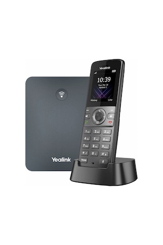 Yealınk W73p, W73h Dect Telefon İle W70b Baz İstasyonu, Kablosuz Ip Telefon, Siyah, 1.8" Renkli