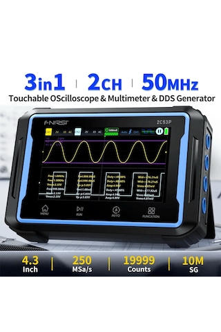 Fnirsi 2c53p 3in1 50mhz 2 Kanal 250msa/s El Tipi Dijital Tablet O