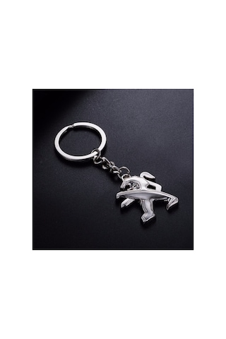 Yeni Peugeot Anahtarlık Metal Otomobil Anahtarlığı - 2 Taraf Baskılı Krom Kaplamalı
