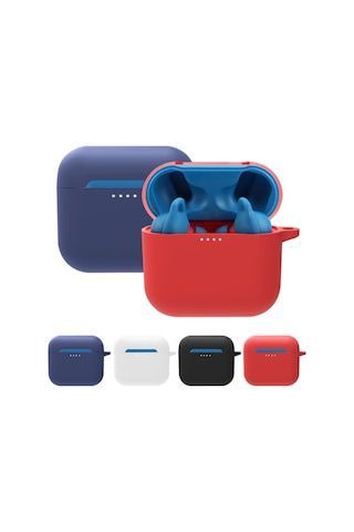 Dofolink Skullcandy Indy Evo İçin Silikon Koruyucu Kılıf, Şarj İçin Kapağı Kaldırmaya Gerek Yok, Yüksek Dayanıklı, 1:1 Hassas Delik Tasarımı, Siyah