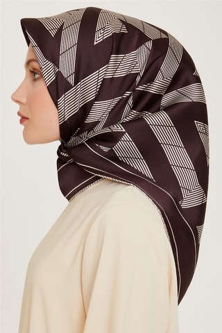 Armine Sura İpek Eşarp 9255d S - 90 X 90 / Kahve - 83 Kahve - 83