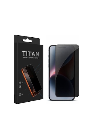 2 Adet Titan Serisi Apple iPhone 14 Pro Max İçin Uyumlu Hayalet Guard Özellikli Privacy Temperli Cam Ekran Koruyucu