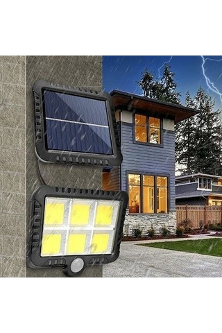 Güneş Enerji Panelli 120 Led Bahçe Aydınlatma S-30 Çok Renkli