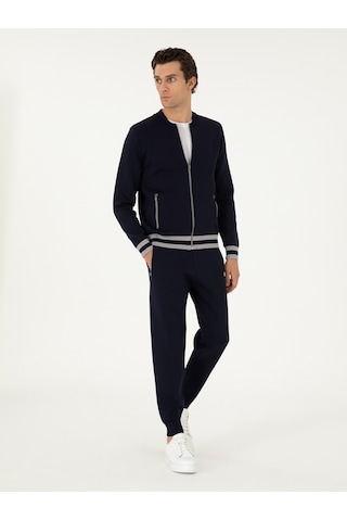 Cacharel Lacivert Jogging Fit Triko Pantolon