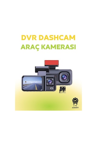 1080p Ön 720p Arka Ve İç Kamera İle %100 Kapsama Gece Görüşlü Araç Kamerası 88458676