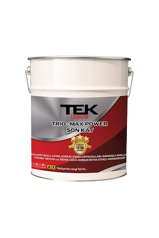 Tek Trio-max Power 3'ü Bir Arada Sentetik Boya Antipas-astar-son Kat 15 Lt