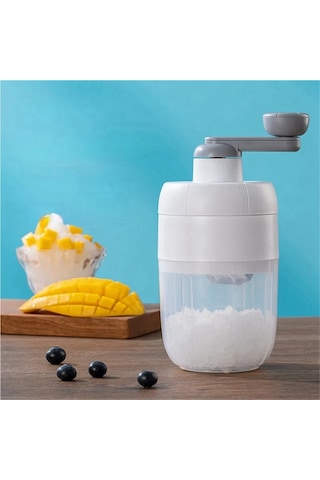 Jialan Tıraşlı Buz Makinesi Ev Küçük Manuel Buz Kırıcı El Beyaz