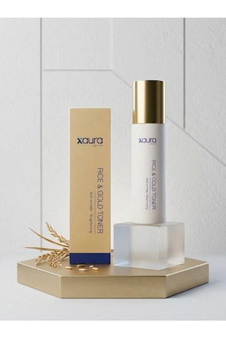 Xaura Global Rice & Gold Toner 150 Ml Pirinç Özü Ve 24k Altın Parçacıklı Kırışıklık Karşıtı Aydınl