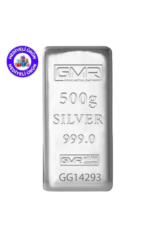 E-gümüş 500gr. Külçe Gümüş