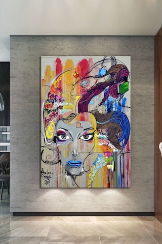 Graffiti Sanatsal Kanvas Tuval Tablo 70 x 100