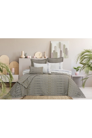 Loren 8 Parça Çift Kişilik Çeyiz Seti Gri 240 X 260 Cm Gri
