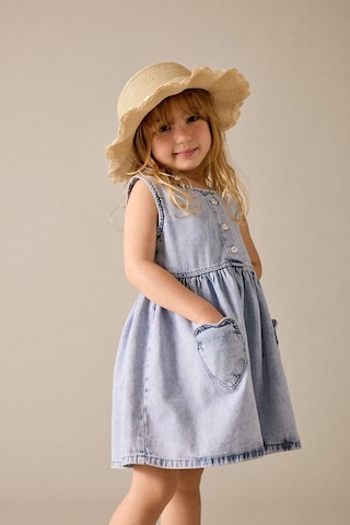 Defacto Aplike Kolsuz Jean Elbise Kız Bebek H6590a526hsnm39 Mavi-nm39