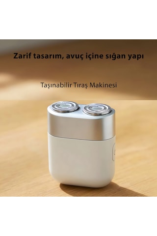 Jx-08 Taşınabilir Şarjlı Suya Dayanıklı Tıraş Makinesi Manyetik Çift Başlık, Ipx7