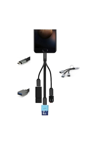 3 In 1 Type-c 3.0 Otg Hub, Kart Okuyucu Usb C Çevirici
