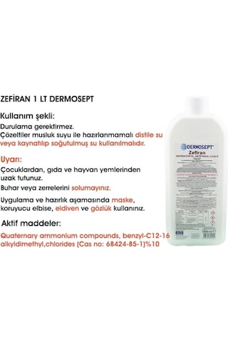 Dermosept Zefiran Antiseptik Çözelti 1000  ML
