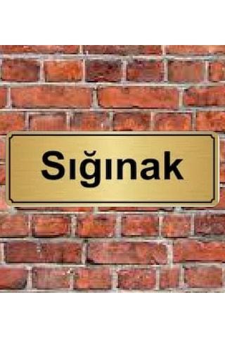 10X20 Cm Sığınak Yazılı Metal Yönlendirme Levhası