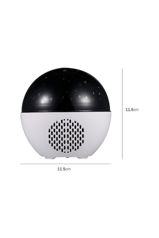 Xkl-q3 Usb Şarjlı 2 Si 1 Arada Bluetooth Müzikli Yıldız Projeksiyon Lambası Beyaz, Dahili Pil