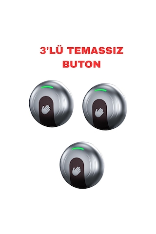 Sr-705 Temassız Kapı Açma Butonu Sıva Üstü Kızılötesi Sensörlü Çıkış Butonu 12-24v Dc 3 Adet