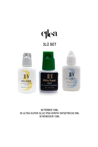 Ib İpek Kirpik Yapıştırıcı Yeşil Kapak Primer Remover Seti