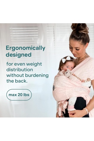 Koala Babycare Baby Sling Yeni Doğan Bebek Taşıyıcı, Ergonomik, Çok Amaçlı Bebek Slingi Portbebe Pembe Tek Ebat