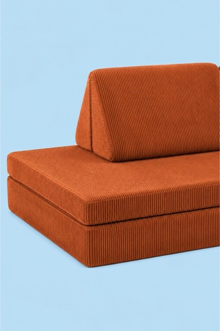 Funbed Sofa Çocuk Oyun Koltuğu, Modüler Katlanır Yatak Ve Oyun Minderi Seti, Süngerli Güvenli Çocuk Kanepe Kiremit - 889056427 Kiremit
